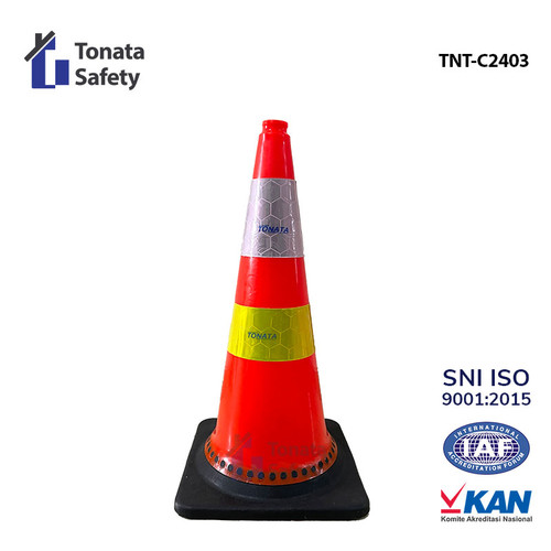 Safety Traffic Cone / Kerucut Lalu Lintas Tonata 2.4 Kg Bawah Kuning