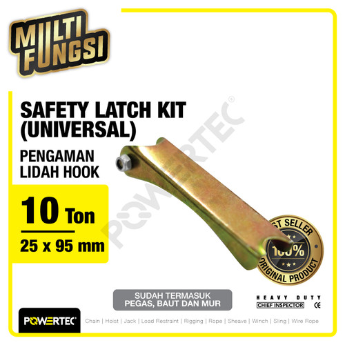 Safety Latch Pengaman Lidah Hook 10 Ton UNIVERSAL Spare Part POWERTEC