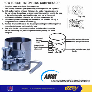 Piston Ring Compressor 4" American Tool 8958682