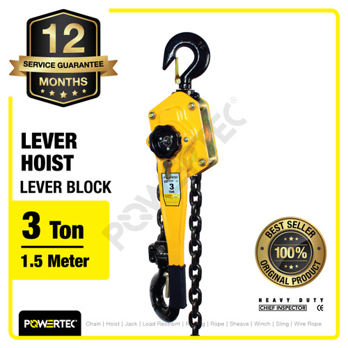 Lever Block / Lever Hoist 3 Ton x 1.5 Meter POWERTEC