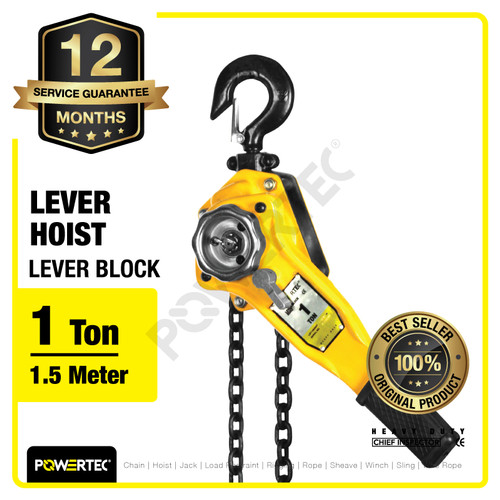 Lever Block / Lever Hoist 1 Ton x 1.5 Meter POWERTEC