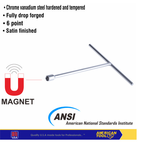 kunci sock T magnet American Tool 8 mm 8958279