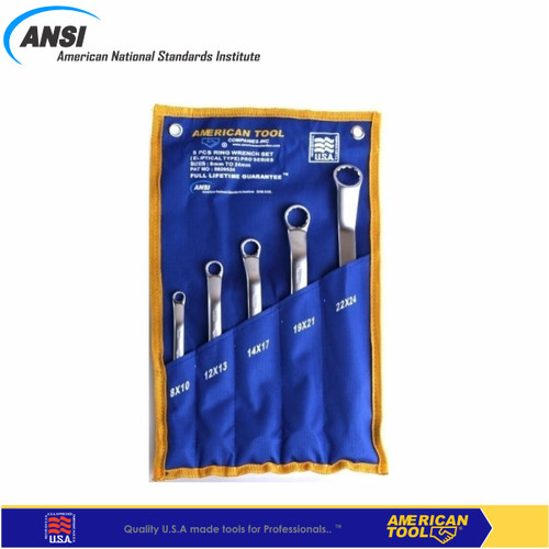 Kunci Ring Elliptical 75Degree 5Pcs Set American Tool 8957961