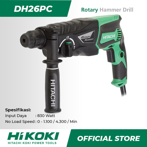 Hitachi Hikoki Rotary Hammer / Bor Beton Listrik DH26PC