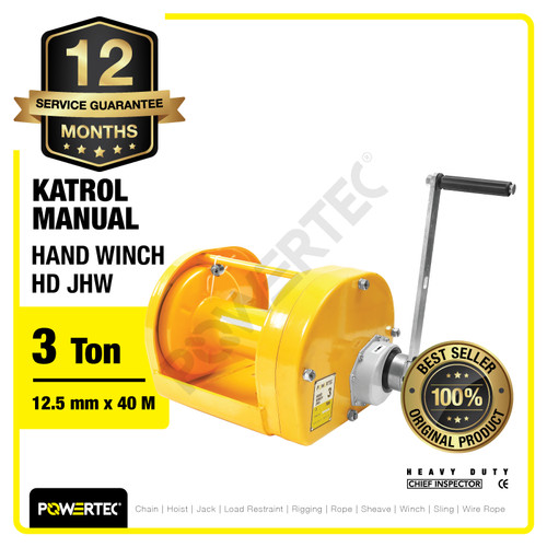 Hand Winch / Boat Winch / Katrol Manual 3 Ton JHW HD POWERTEC