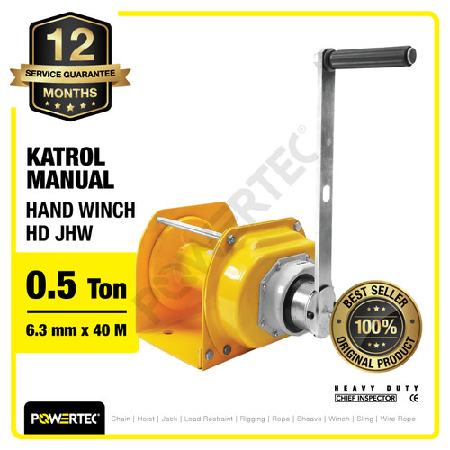 Hand Winch / Boat Winch / Katrol Manual 0.5 Ton JHW HD POWERTEC