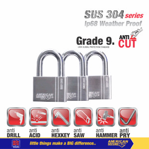 Gembok Key Alike 60mmx3Pcs American Secure S931360K3