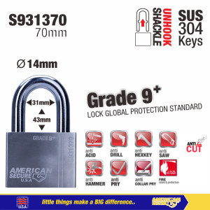 Gembok American Secure 70mm Gen 4 S931370