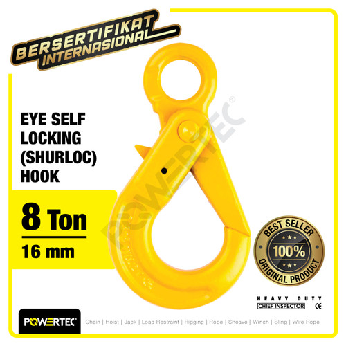 Eye Self-Locking Hook 16mm - 8 Ton POWERTEC