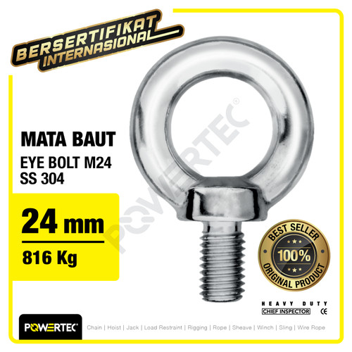 Eye Bolt / Mata Baut POWERTEC SS 304 M24 POWERTEC