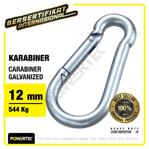 Carabiner / Karabiner Galvanized - 12mm POWERTEC