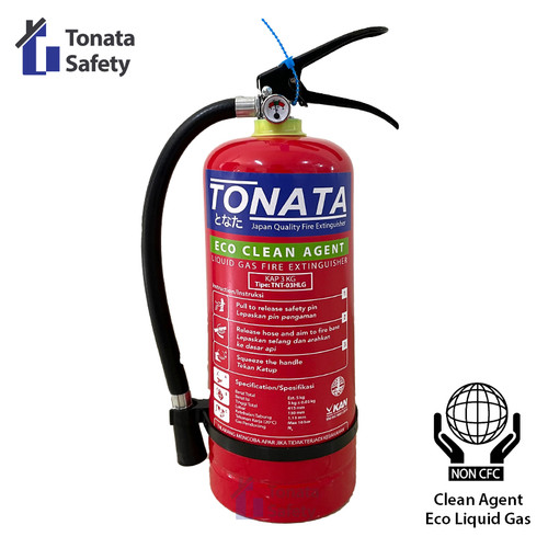 APAR 3 kg Tonata Clean Agent Eco Liquid Gas / Set Komplit