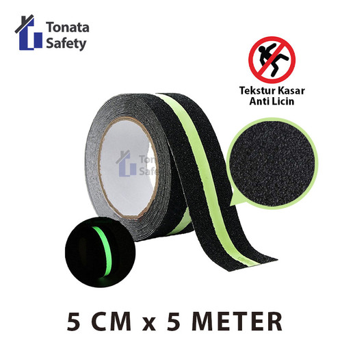 Anti Slip Tape / Lakban Anti Licin Glow In The Dark 5 cm x 5 Meter