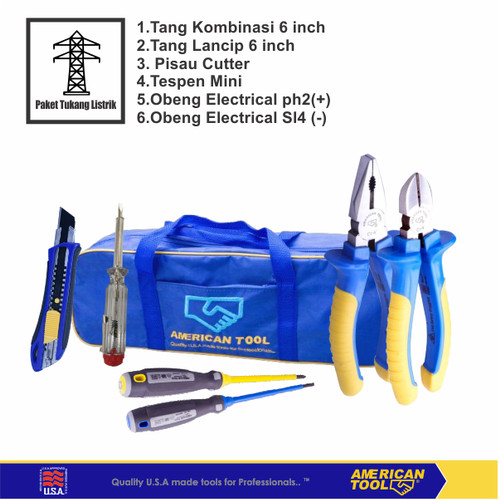 American Tool Paket Tukang Listrik Basic