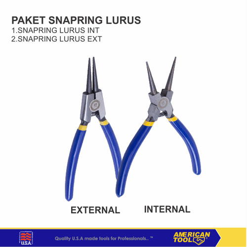 American Tool Paket Tang Snapring Straigh /Snapring Lurus