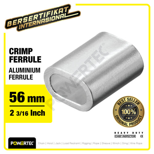 Aluminium Ferrule / Crimp Ferrule 56mm POWERTEC