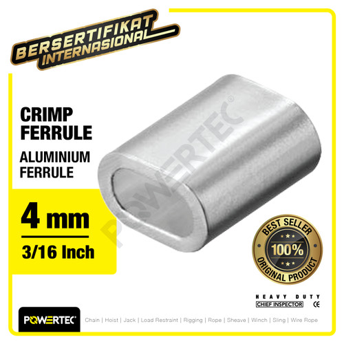 Aluminium Ferrule / Crimp Ferrule 4mm POWERTEC