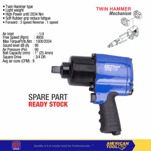 Air Impact Wrench 3/4'' Extra Heavy Duty American Tool 8958051