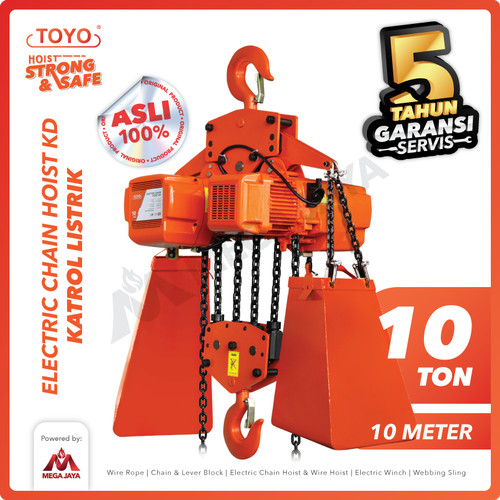 Electric Chain Hoist 10 Ton x 10 Meter KD Series TOYO