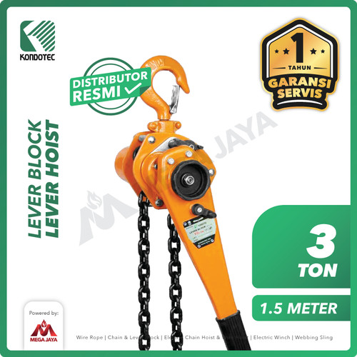 Lever Block / Lever Hoist 3 Ton x 1.5 Meter KONDOTEC