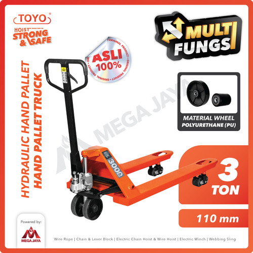 Hydraulic Hand Pallet Truck Trolley 3 Ton / 3000 Kg TOYO