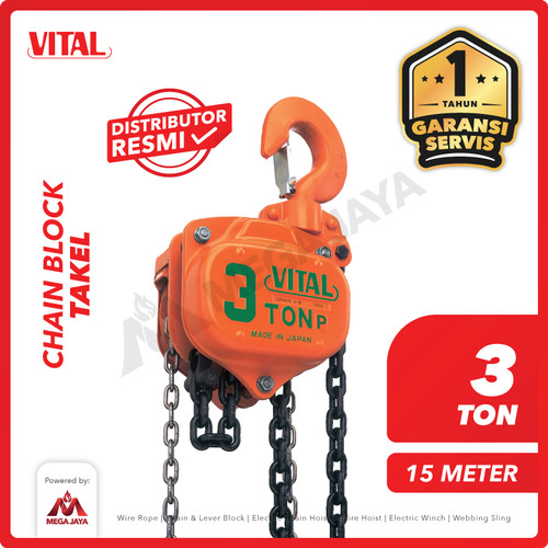 Chain Block / Takel 3 Ton x 15 Meter VITAL