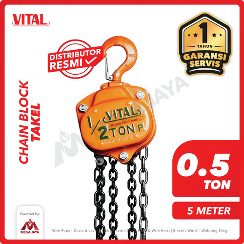 Chain Block / Takel 0.5 Ton x 5 Meter VITAL