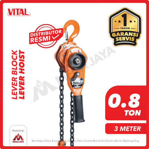 Lever Block / Lever Hoist 0.8 Ton x 3 Meter VITAL