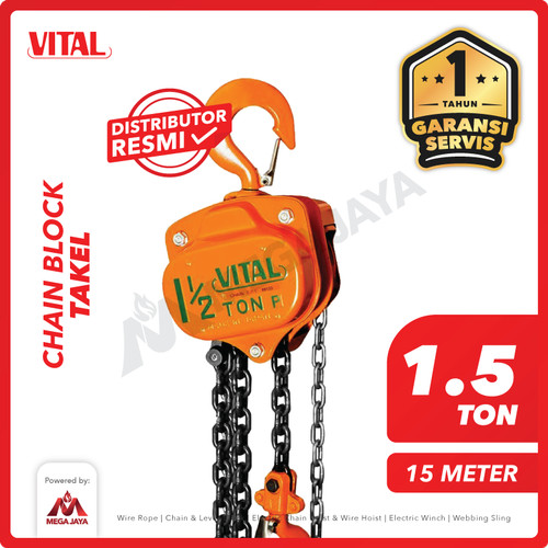 Chain Block / Takel 1.5 Ton x 15 Meter VITAL