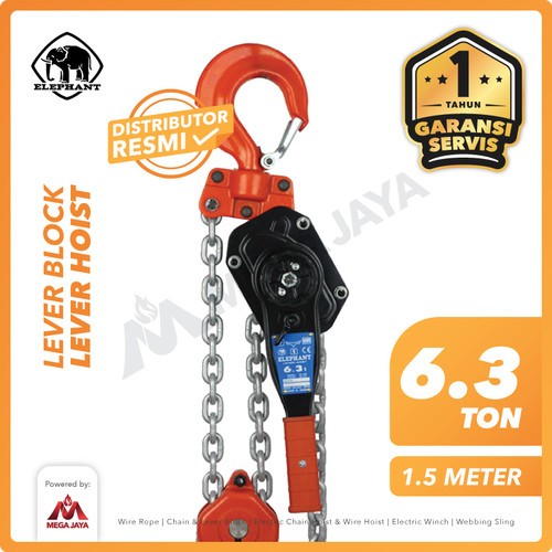 Lever Block / Lever Hoist 6.3 Ton x 1.5 Meter ELEPHANT