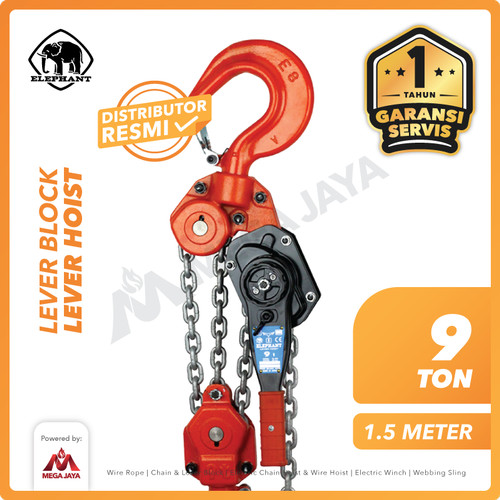 Lever Block / Lever Hoist 9 Ton x 1.5 Meter ELEPHANT