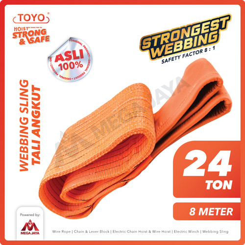 Webbing Sling Belt / Tali Angkat 24 Ton x 8 Meter TOYO Double Ply