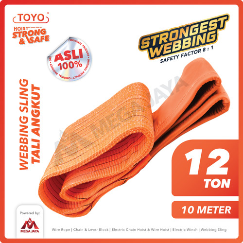 Webbing Sling Belt / Tali Angkat 12 Ton x 10 Meter TOYO Double Ply