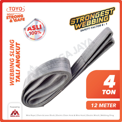 Webbing Sling Belt / Tali Angkat 4 Ton x 12 Meter TOYO Double Ply