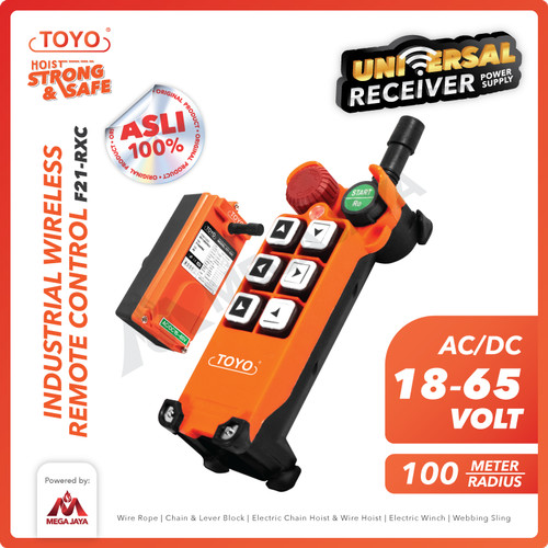 Industrial Wireless Remote Control F21-RXC 18V-65V Hoist Crane TOYO