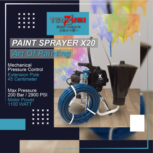 Airless Paint Sprayer X20 + Hopper Penampung Cat Spray Electric