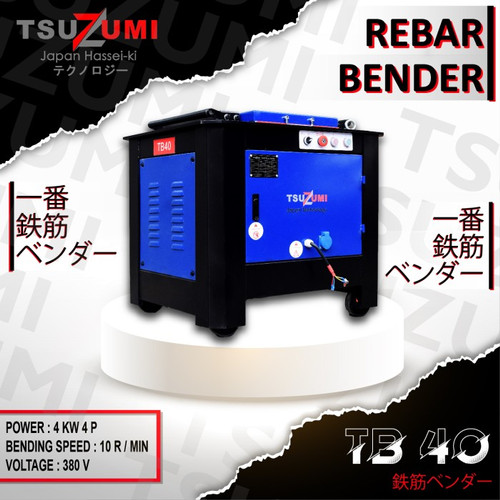 Bar Bending Electric Mesin Penekuk Besi Ulir Tsuzumi TB40