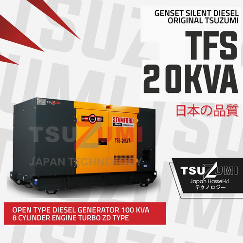 Genset Silent Stamford TFS 20 KVA Tsuzumi