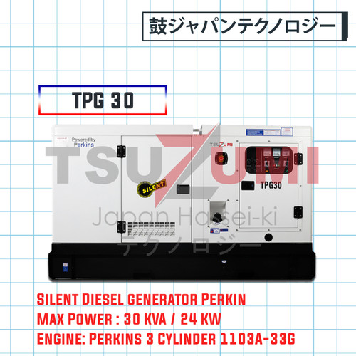 Genset Perkins Silent TPG 30 KVA BY Tsuzumi