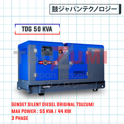 Genset Diesel Super Silent 40 50 60 KVA Tsuzumi TDG 50 KVA 3 Phase