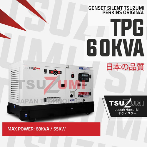 Genset Silent Perkins TPG 60 KVA Tsuzumi