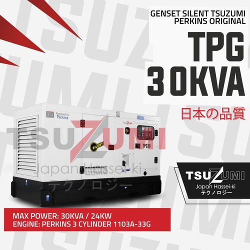 Genset Silent Perkins TPG 30 KVA Tsuzumi