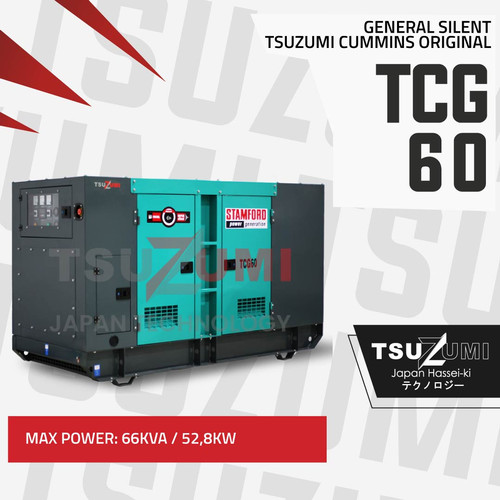 Genset Cummins TCG 60 KVA Tsuzumi 48 kw 48000 watt