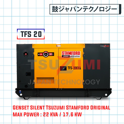 Genset Stamford Original TFS 20 KVA by Tsuzumi Japan