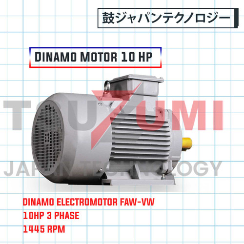 Dinamo motor 10 Hp 3 phase 1450 RPM FAW