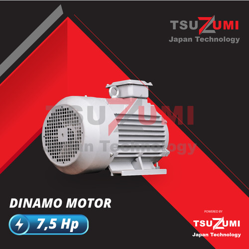 Dinamo Motor 7,5 hp 3 Phase 380 Volt Tsuzumi Japan