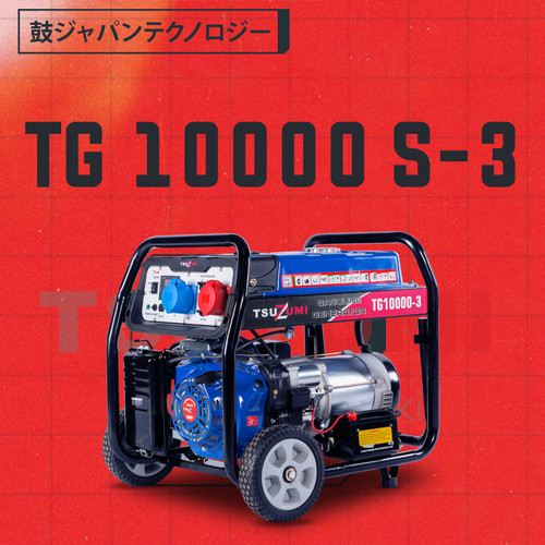 Genset 10 kva 3 phase Tsuzumi TG 10000S-3 , 100% tembaga AVR