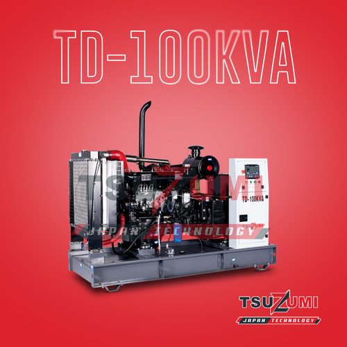 Genset Open Diesel generator Power 100% Testload TD 100 KVA