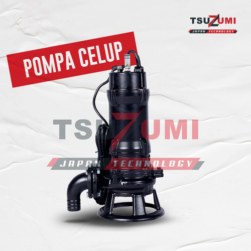 Pompa Celup Submersible Cutting Pump Electric 2 inch 3 phase Tsuzumi