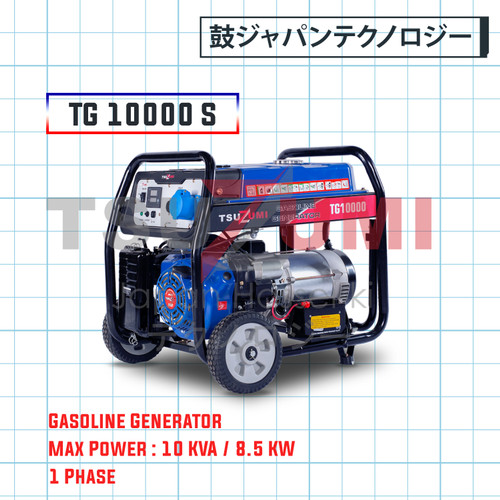 Genset 10 kva 8000 watt 8500 watt Tsuzumi TG 10000S ,100% tembaga AVR